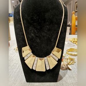 Prelove Peter Nygard Gold and White Statement Necklace